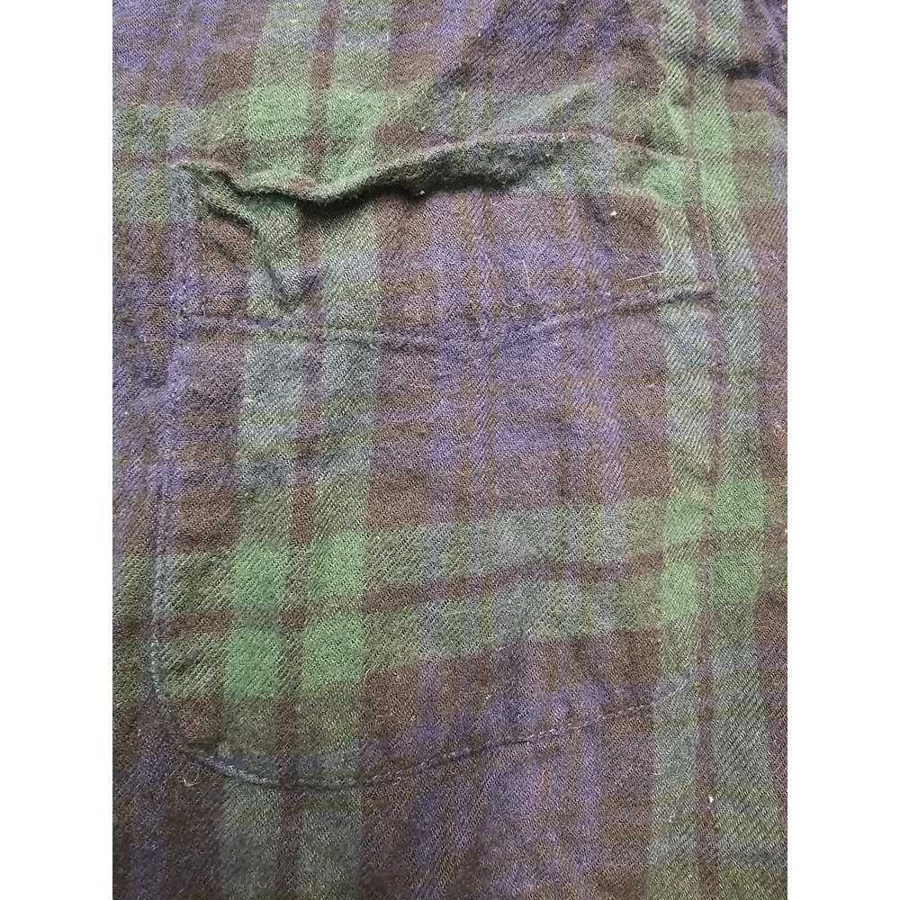 J.Crew Men's Classic-fit Long Sleeve Flannel, Green And Blue, Size L - Picture 5 of 6